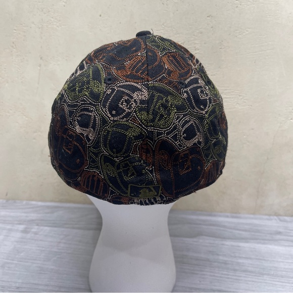 New Era 59Fifty Black Camo Stitch Houston Astros Baseball Fitted 7 1/8 Cap Hat - Picture 4 of 9